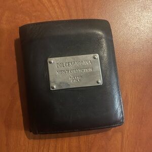 Dolce & Gabbana Black Leather Card Holder